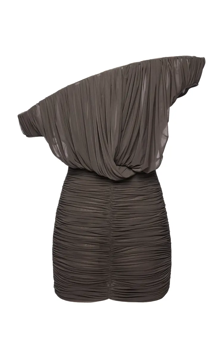 Magda Butrym Asymmetric Ruched Jersey Mini Dress | Thumbnail 5 Magda Butrym Asymmetric Ruched Jersey Mini Dress | Thumbnail 5