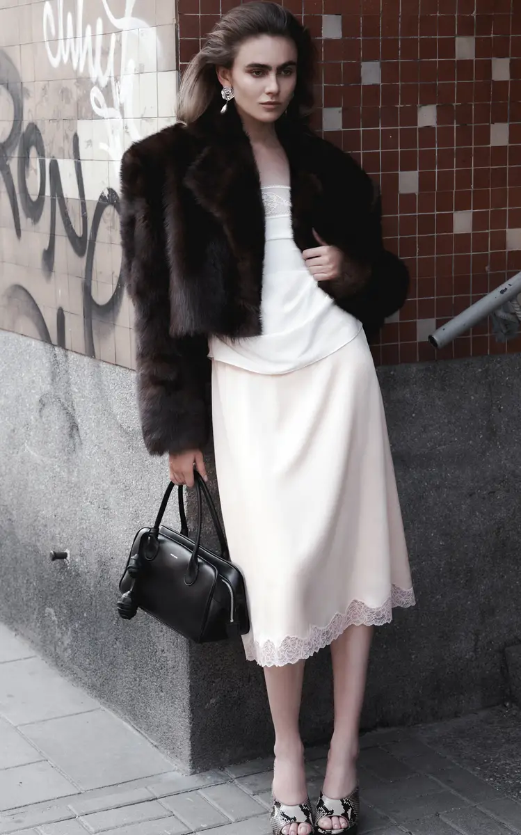 Magda Butrym Lace-Trimmed Silk Midi Skirt | Thumbnail 5 Magda Butrym Lace-Trimmed Silk Midi Skirt | Thumbnail 5