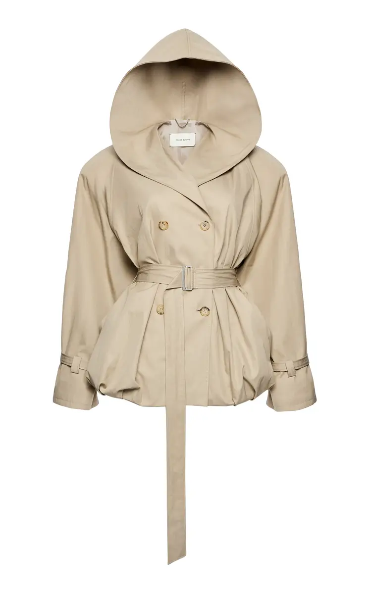 Magda Butrym Hooded Cotton-Blend Trench Coat