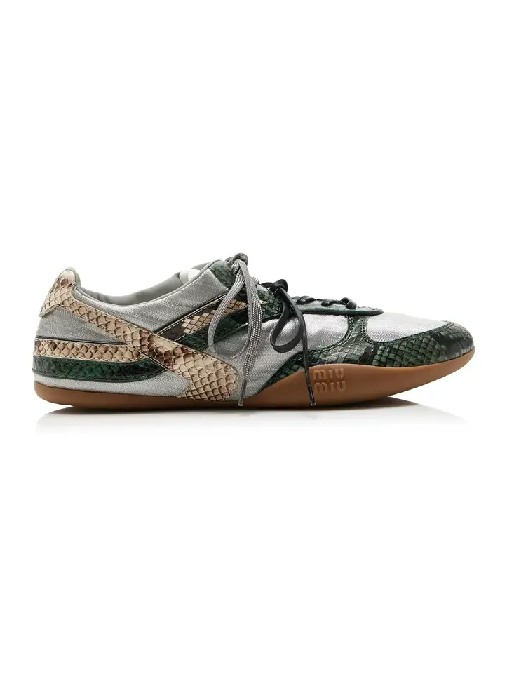 Snake-Effect Nylon Sneakers Snake-Effect Nylon Sneakers