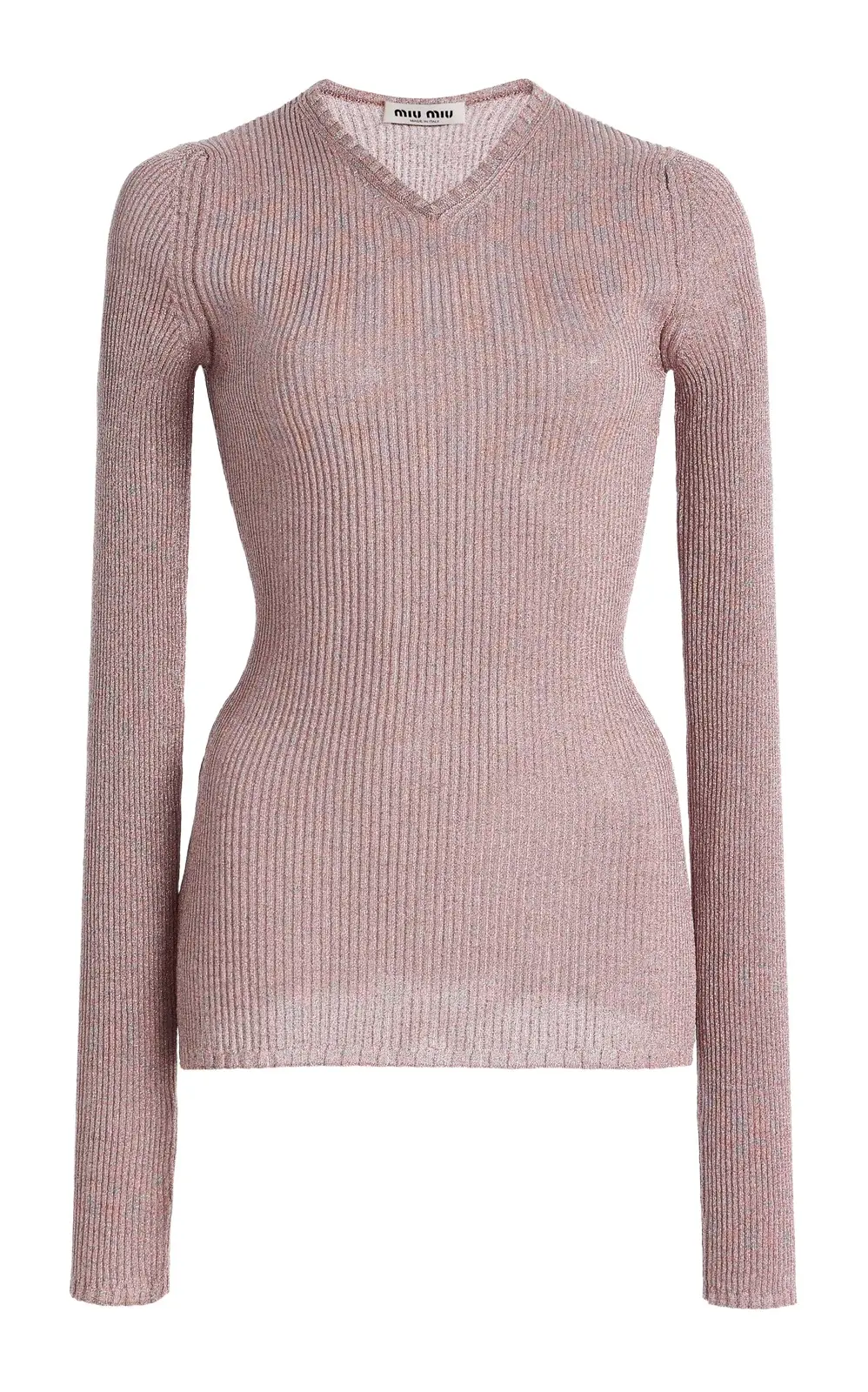 Miu Miu Metallic-Knit Top