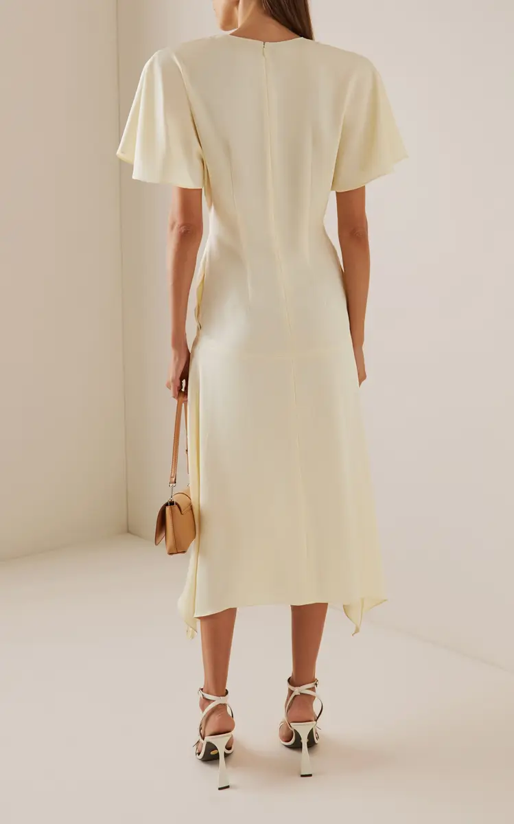 Stella McCartney Envers Satin V-Neck Dress | Thumbnail 4 Stella McCartney Envers Satin V-Neck Dress | Thumbnail 4