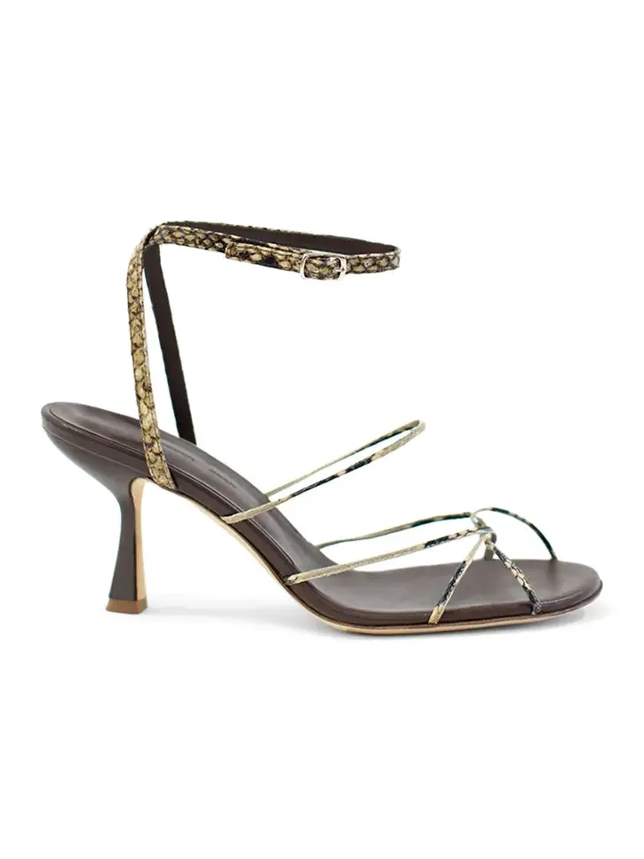 Christopher Esber Blaze Contrast-Trim Leather Sandals