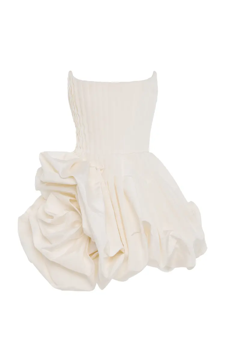 Carolina Herrera Pleated Silk Faille Mini Dress | Thumbnail 7 Carolina Herrera Pleated Silk Faille Mini Dress | Thumbnail 7