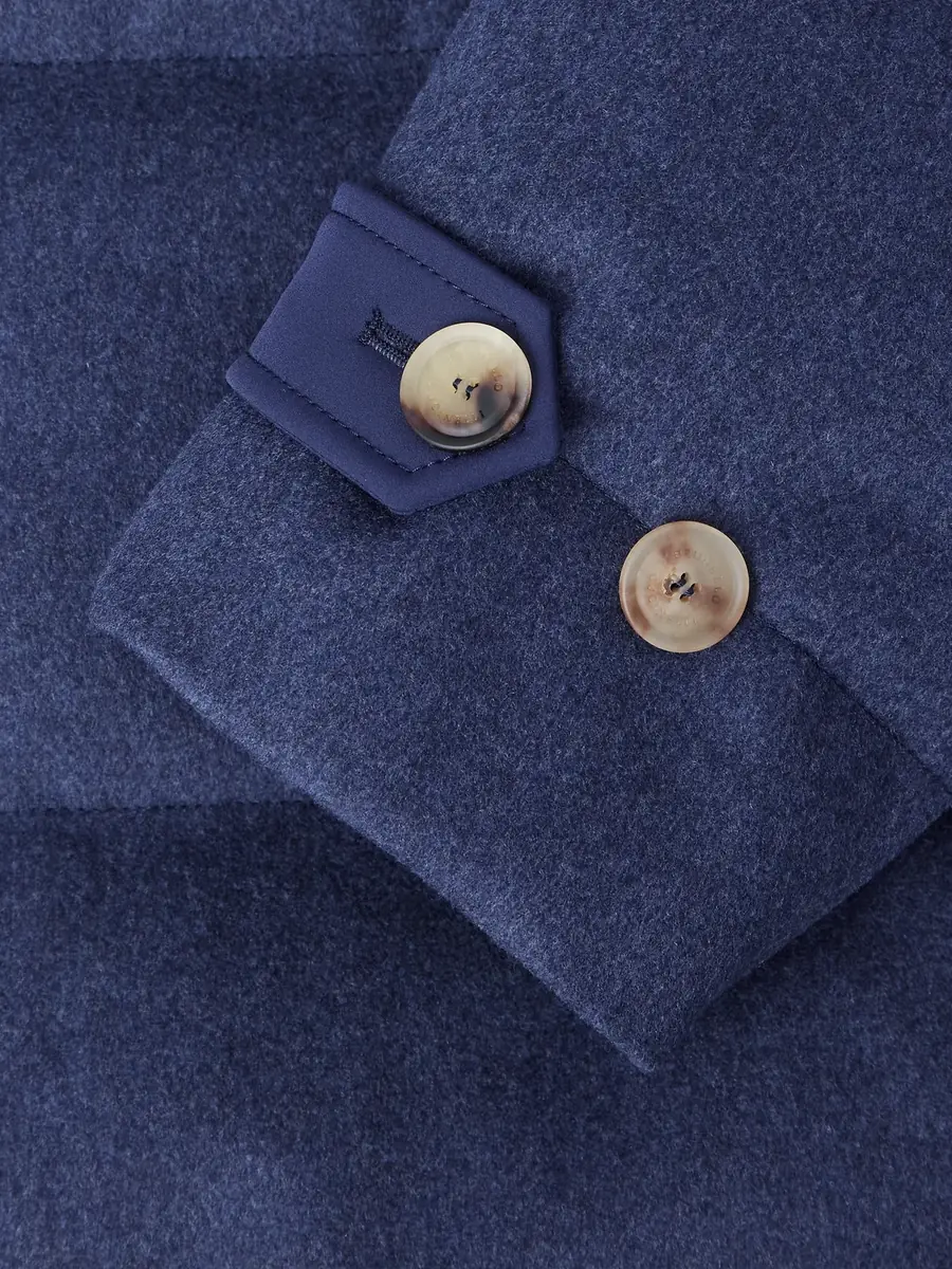 Brunello Cucinelli Double-Breasted Shearling-Trimmed Quilted Wool Down Coat - Men | Thumbnail 5 Brunello Cucinelli Double-Breasted Shearling-Trimmed Quilted Wool Down Coat - Men | Thumbnail 5