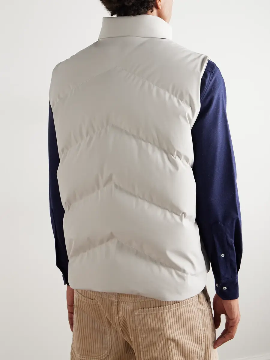 Brunello Cucinelli Quilted Shell Down Gilet - Men | Thumbnail 4 Brunello Cucinelli Quilted Shell Down Gilet - Men | Thumbnail 4