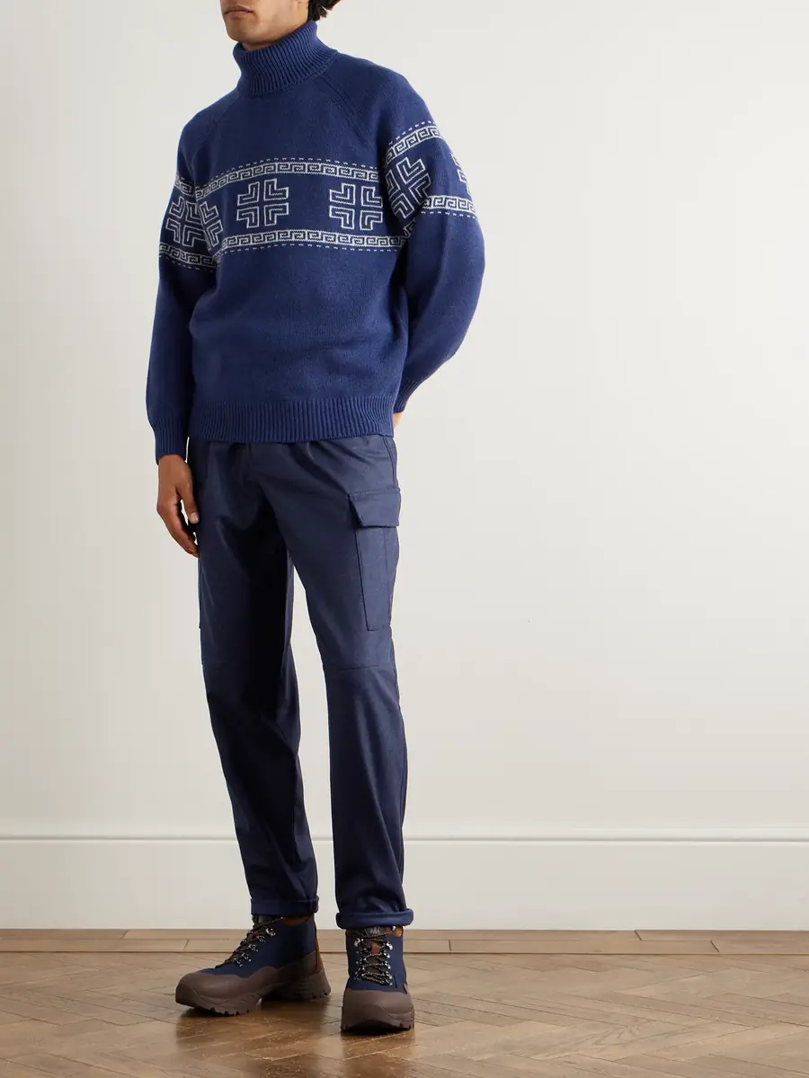 Brunello Cucinelli Straight-Leg Virgin Wool-Flannel Cargo Trousers - Men | Thumbnail 2