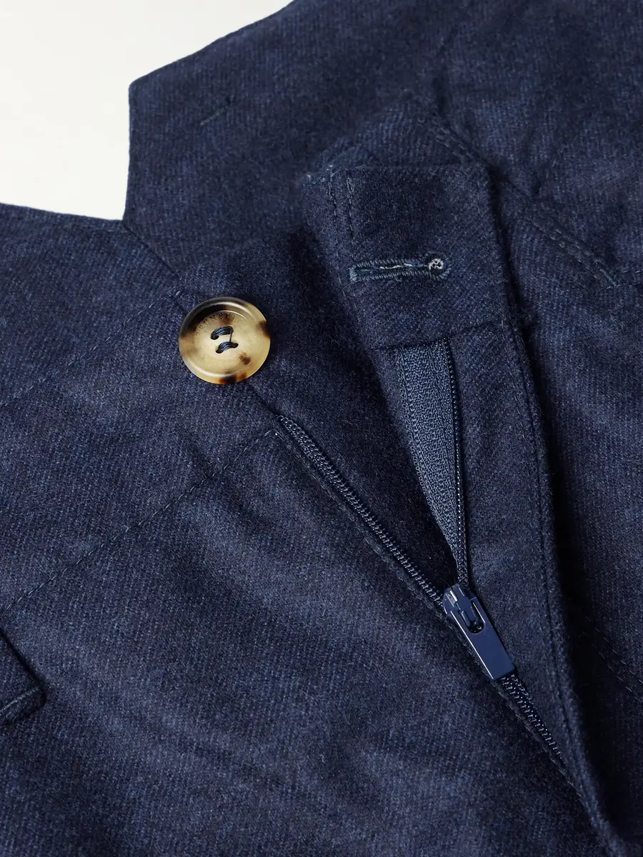 Brunello Cucinelli Straight-Leg Virgin Wool-Flannel Cargo Trousers - Men | Thumbnail 6