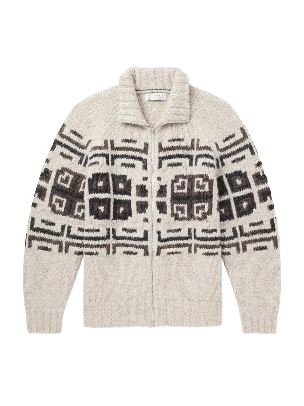 Intarsia-Knit Alpaca-Blend Cardigan - Men Intarsia-Knit Alpaca-Blend Cardigan - Men