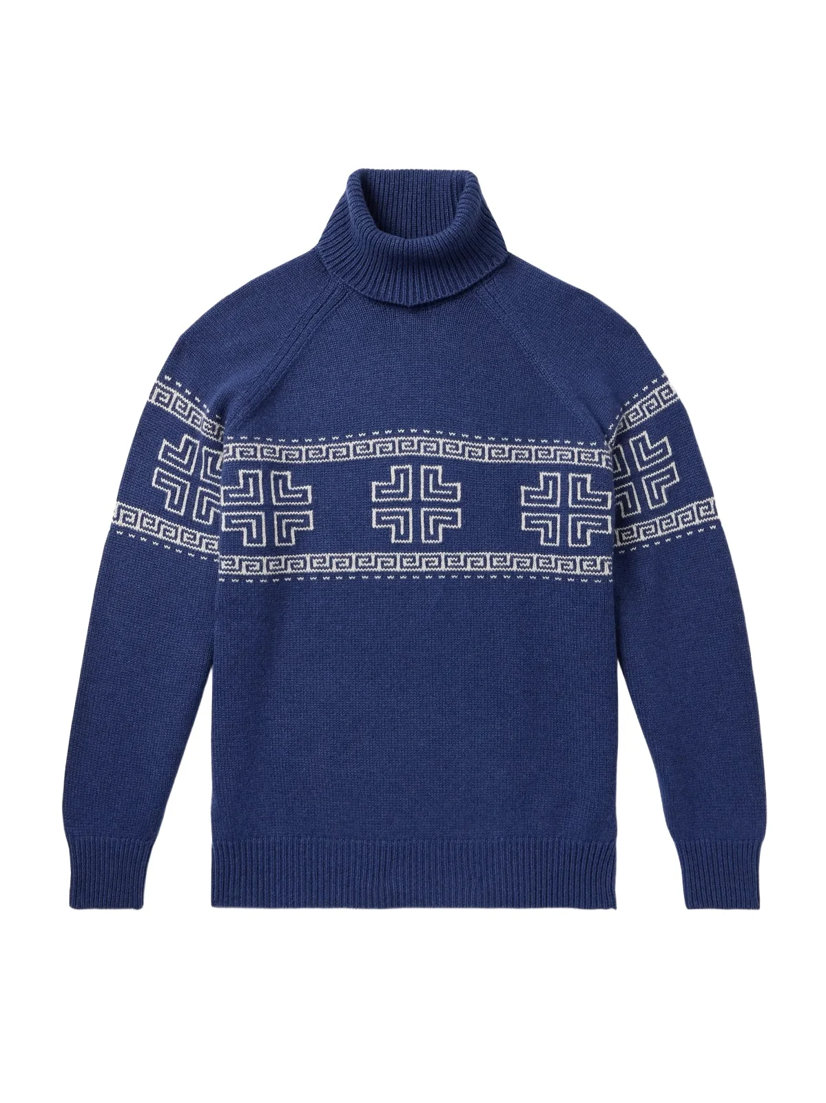 Intarsia-Knit Cashmere Rollneck Sweater - Men