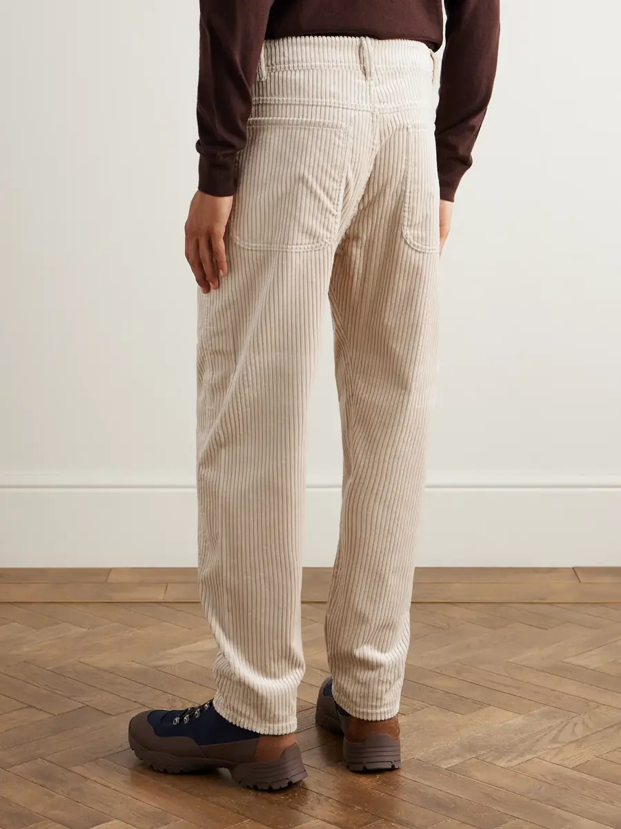 Brunello Cucinelli Slim-Fit Tapered Cotton-Corduroy Trousers - Men | Thumbnail 4 Brunello Cucinelli Slim-Fit Tapered Cotton-Corduroy Trousers - Men | Thumbnail 4