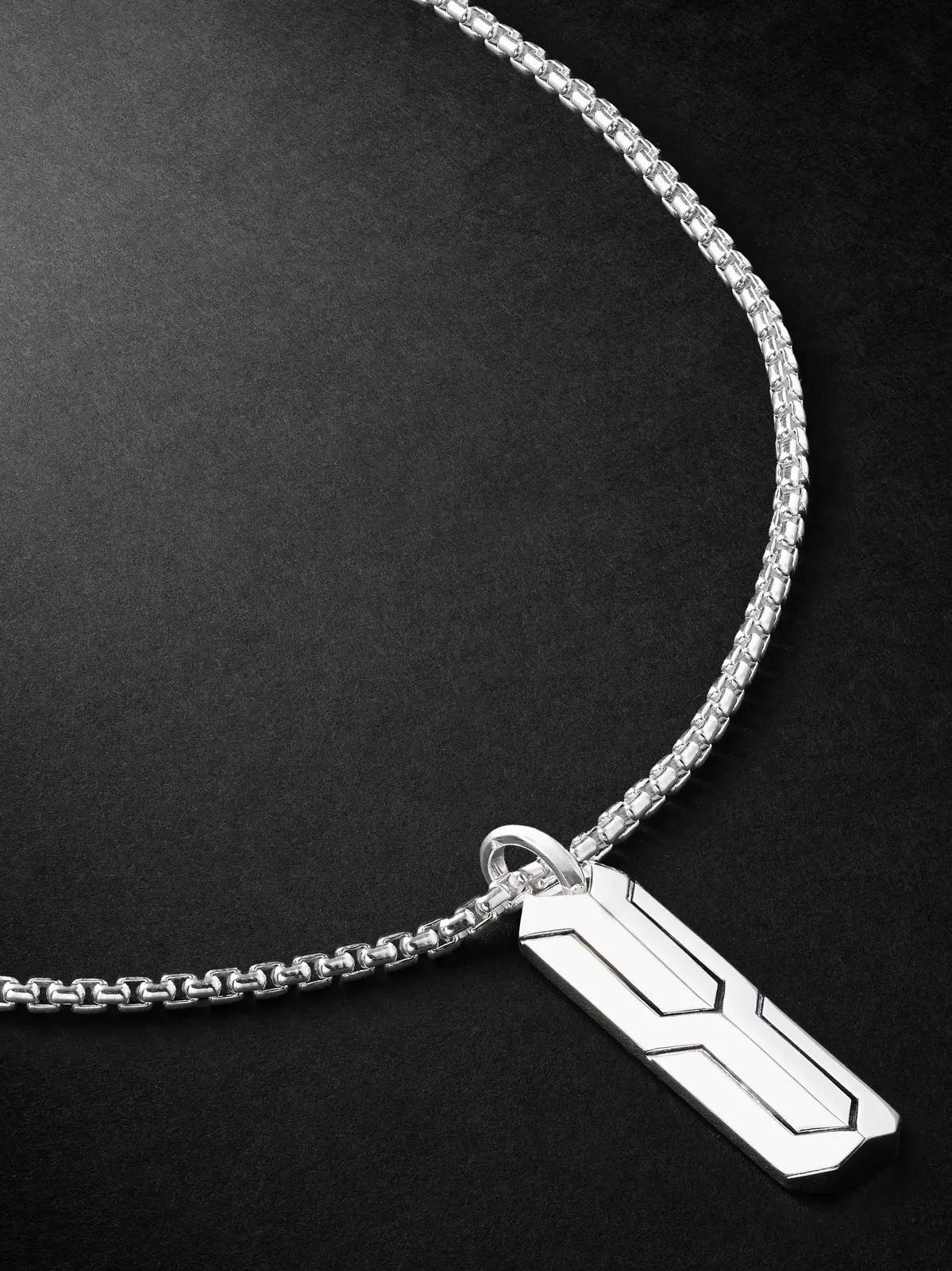 Icon 50 Sterling Silver Pendant Necklace - Men