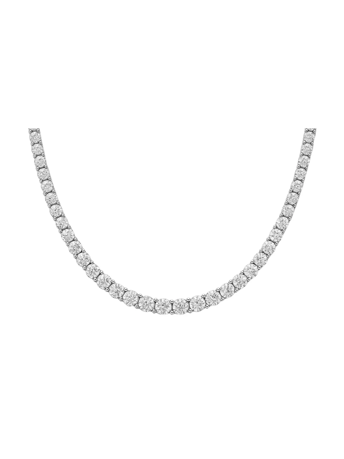 28.91ct Diamond 18K Gold Classic Tennis Necklace 28.91ct Diamond 18K Gold Classic Tennis Necklace