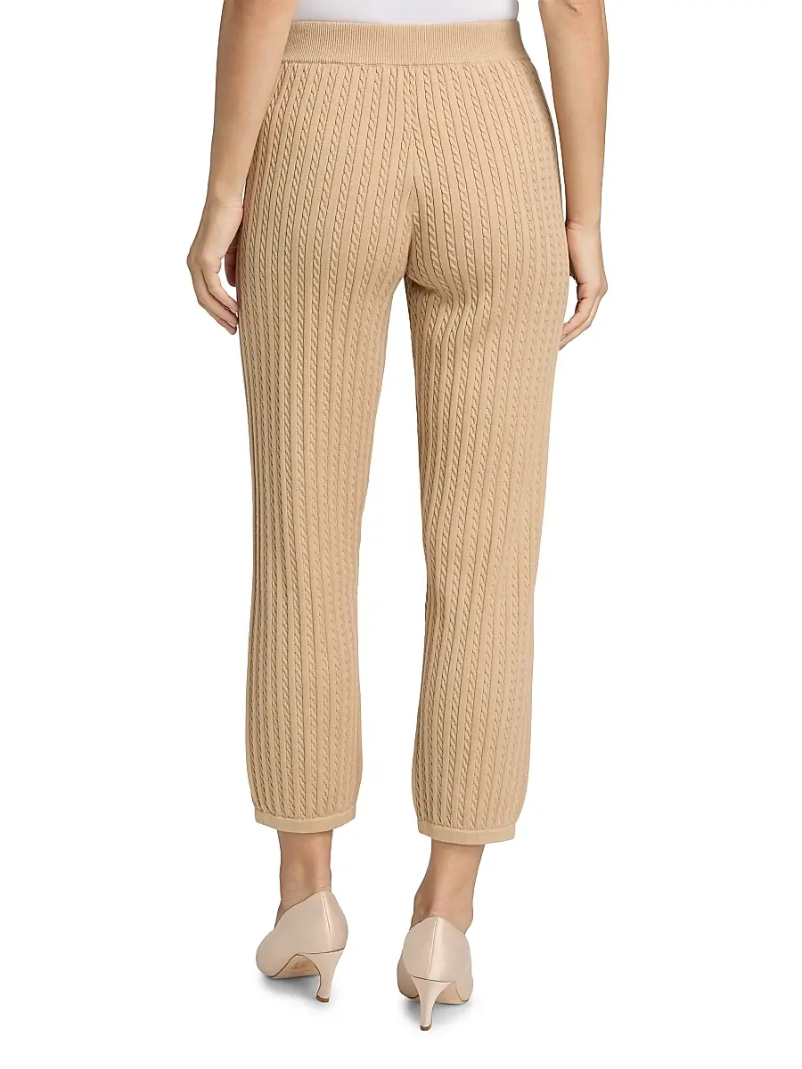 Simkhai Women's Cable-Knit Cotton-Cashmere Crop Joggers | Thumbnail 5 Simkhai Women's Cable-Knit Cotton-Cashmere Crop Joggers | Thumbnail 5