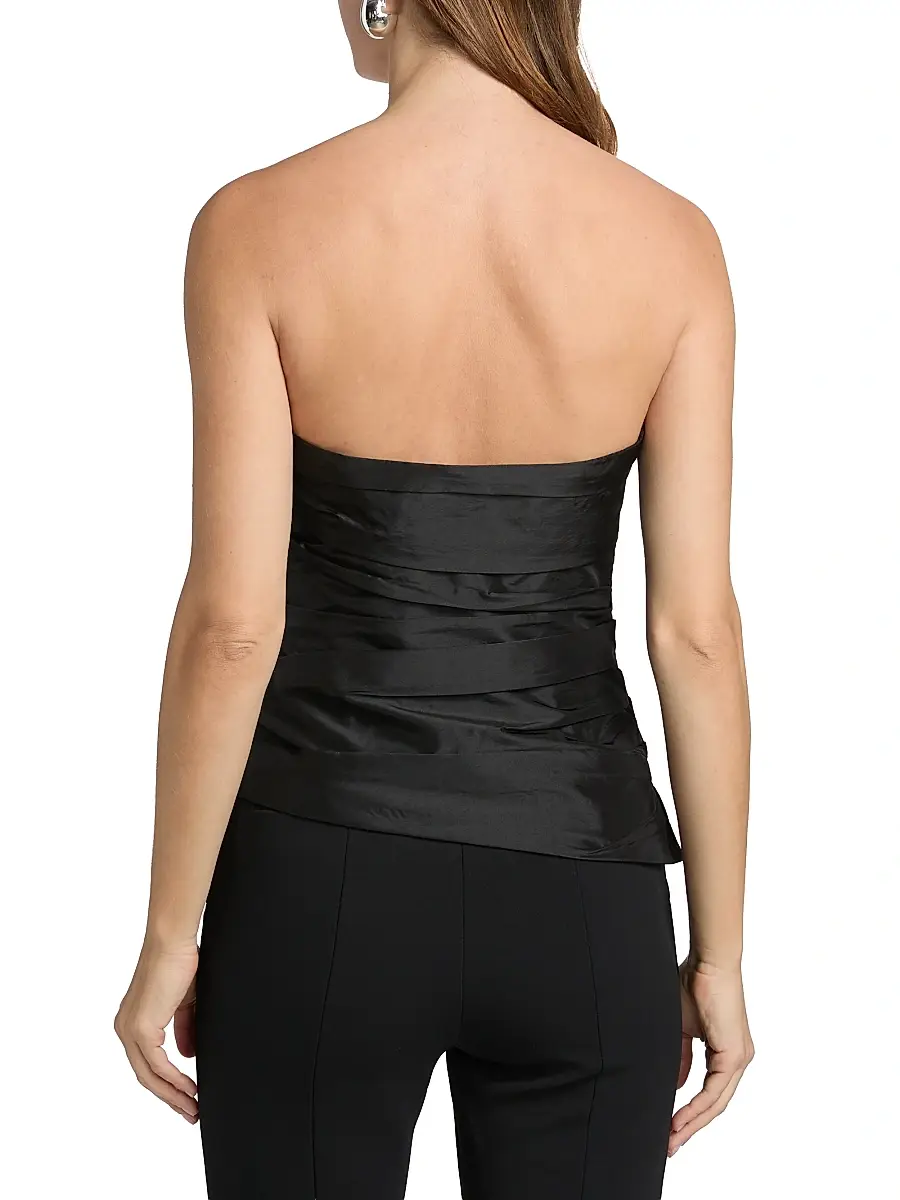 Simkhai Women's Emerson Gathered Satin Bustier Top | Thumbnail 5 Simkhai Women's Emerson Gathered Satin Bustier Top | Thumbnail 5
