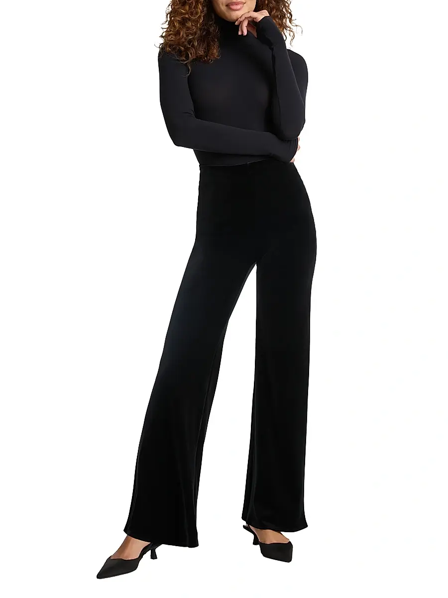 Commando Women's Velvet Wide-Leg Pants | Thumbnail 2 Commando Women's Velvet Wide-Leg Pants | Thumbnail 2