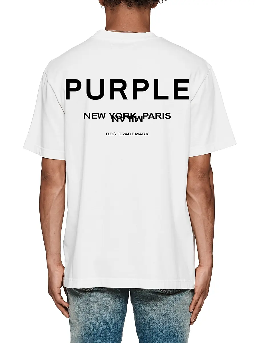 Purple Brand Men's Logo Jersey T-Shirt | Thumbnail 2 Purple Brand Men's Logo Jersey T-Shirt | Thumbnail 2