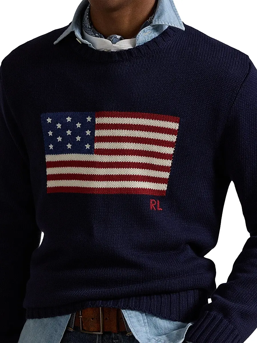 Polo Ralph Lauren Men's The Iconic Flag Cotton Sweater | Thumbnail 5
