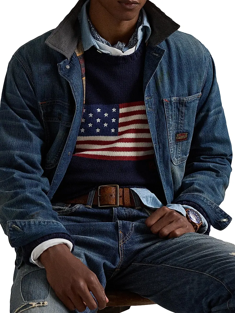 Polo Ralph Lauren Men's The Iconic Flag Cotton Sweater | Thumbnail 6