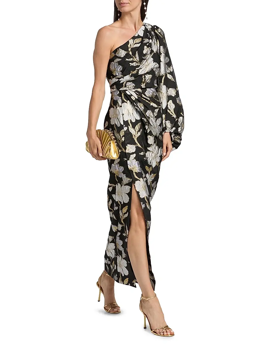 Milly Women's Cher Floral Jacquard Maxi Dress | Thumbnail 2 Milly Women's Cher Floral Jacquard Maxi Dress | Thumbnail 2