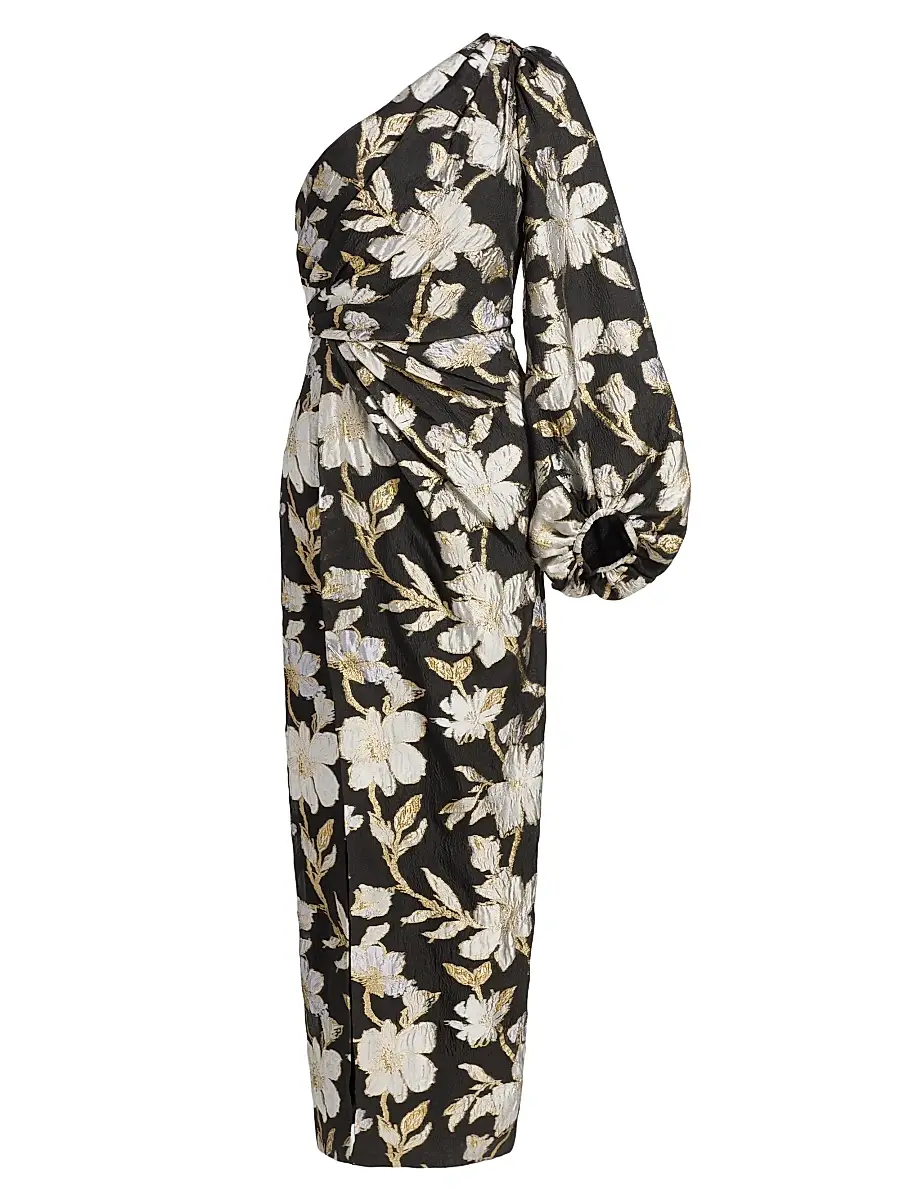 Milly Women's Cher Floral Jacquard Maxi Dress