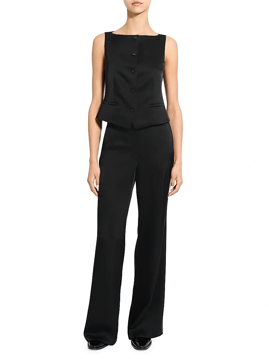 Theory Women's Satin Boatneck Vest | Thumbnail 2 Theory Women's Satin Boatneck Vest | Thumbnail 2
