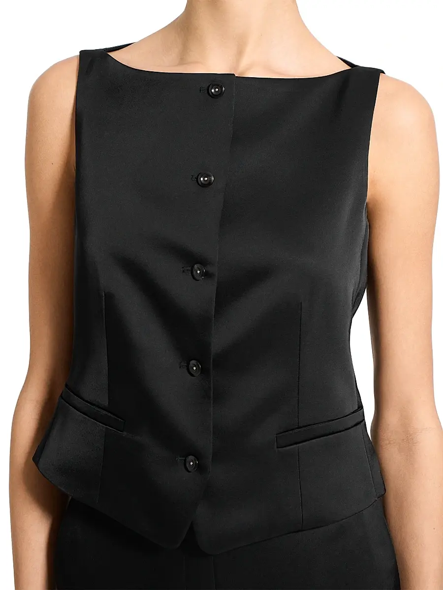 Theory Women's Satin Boatneck Vest | Thumbnail 6 Theory Women's Satin Boatneck Vest | Thumbnail 6