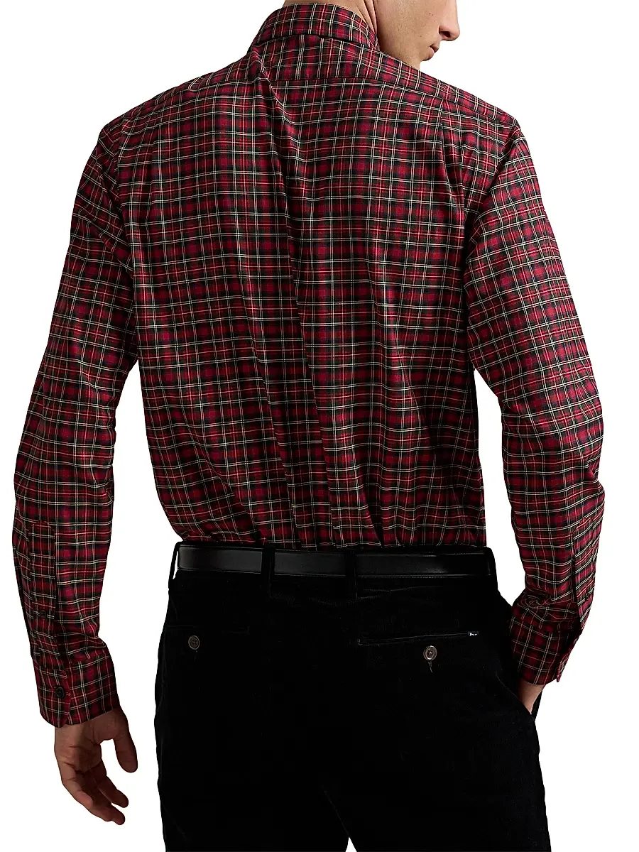Polo Ralph Lauren Men's Classic-Fit Plaid Twill Button-Front Shirt | Thumbnail 4 Polo Ralph Lauren Men's Classic-Fit Plaid Twill Button-Front Shirt | Thumbnail 4