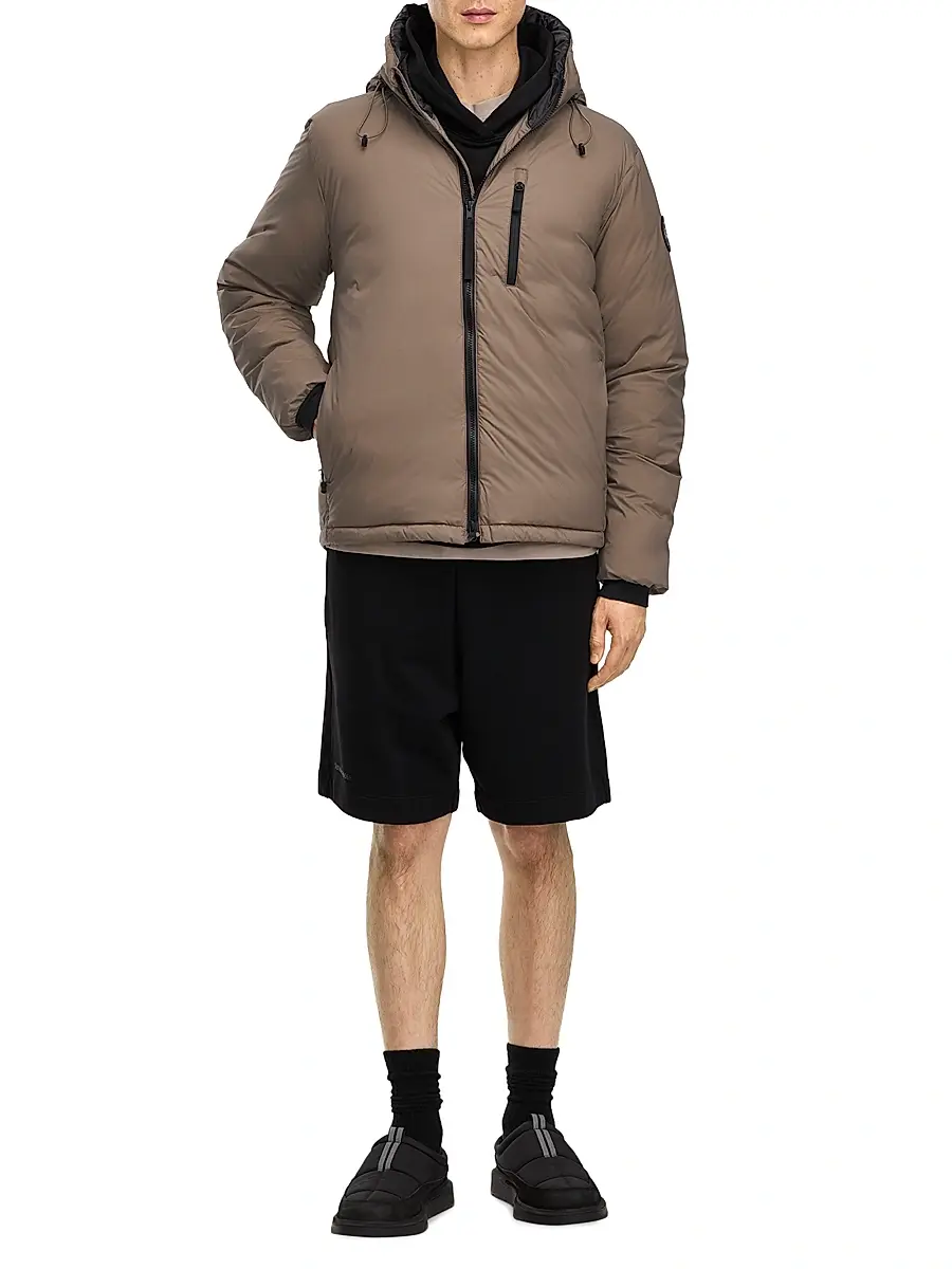 Canada Goose Men's Lodge Down Hooded Jacket - Taupe Grey | Thumbnail 2