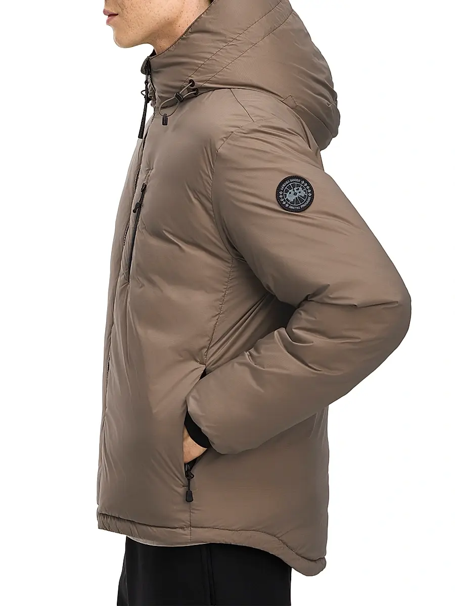 Canada Goose Men's Lodge Down Hooded Jacket - Taupe Grey | Thumbnail 3