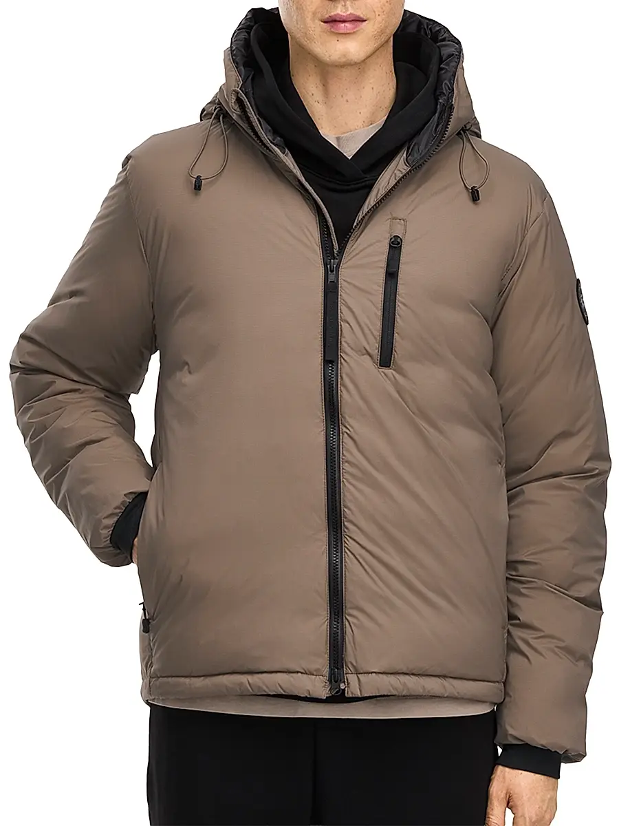 Canada Goose Men's Lodge Down Hooded Jacket - Taupe Grey | Thumbnail 5