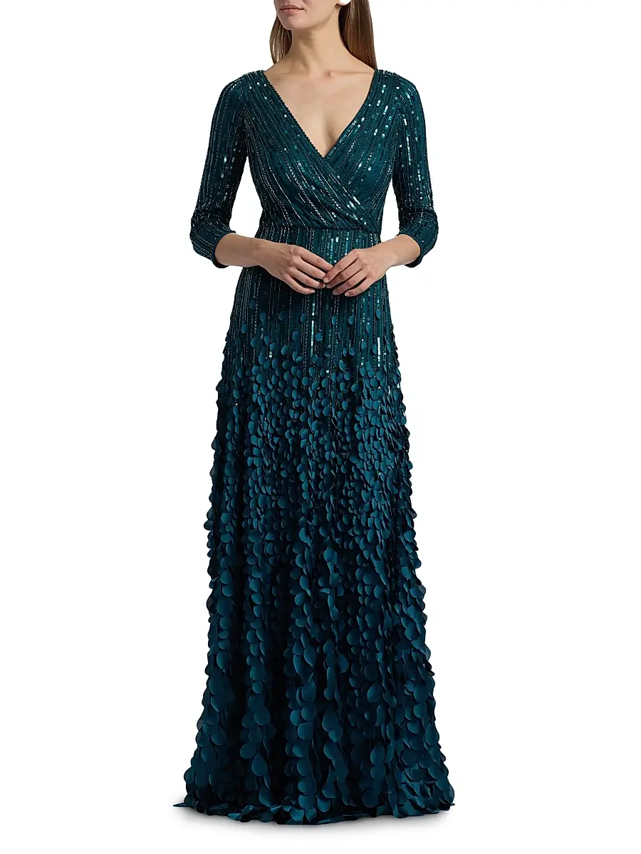THEIA Women's Arabella Beaded A-Line Gown | Thumbnail 3 THEIA Women's Arabella Beaded A-Line Gown | Thumbnail 3