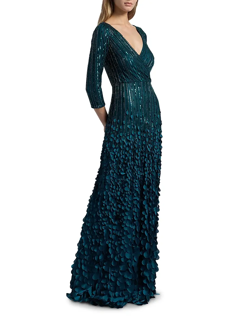 THEIA Women's Arabella Beaded A-Line Gown | Thumbnail 4 THEIA Women's Arabella Beaded A-Line Gown | Thumbnail 4