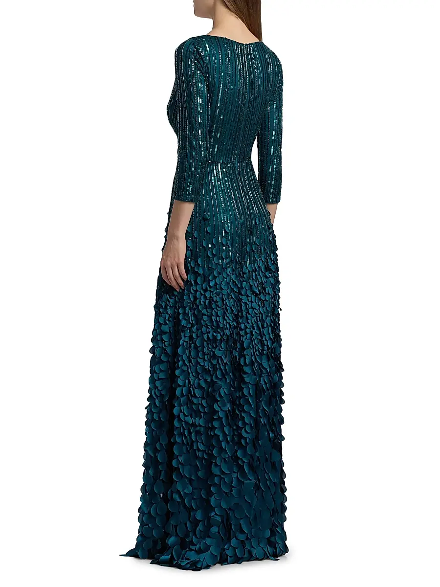 THEIA Women's Arabella Beaded A-Line Gown | Thumbnail 5 THEIA Women's Arabella Beaded A-Line Gown | Thumbnail 5