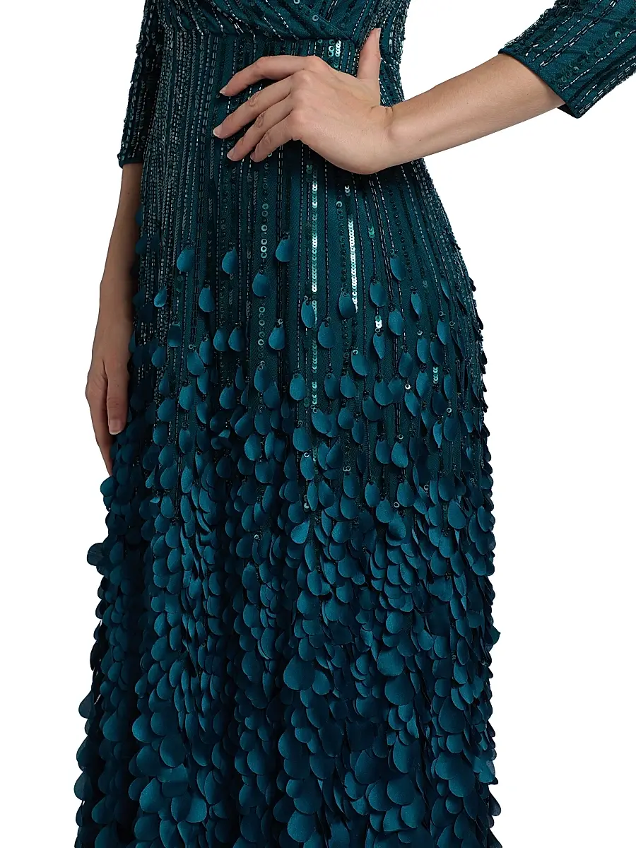 THEIA Women's Arabella Beaded A-Line Gown | Thumbnail 6 THEIA Women's Arabella Beaded A-Line Gown | Thumbnail 6