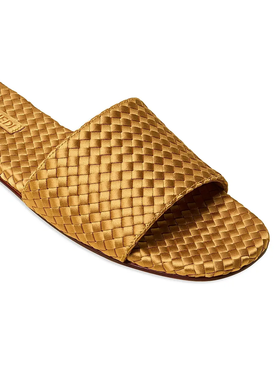 Naghedi Women's St. Barths Satin Slide Sandals - Ore | Thumbnail 3 Naghedi Women's St. Barths Satin Slide Sandals - Ore | Thumbnail 3