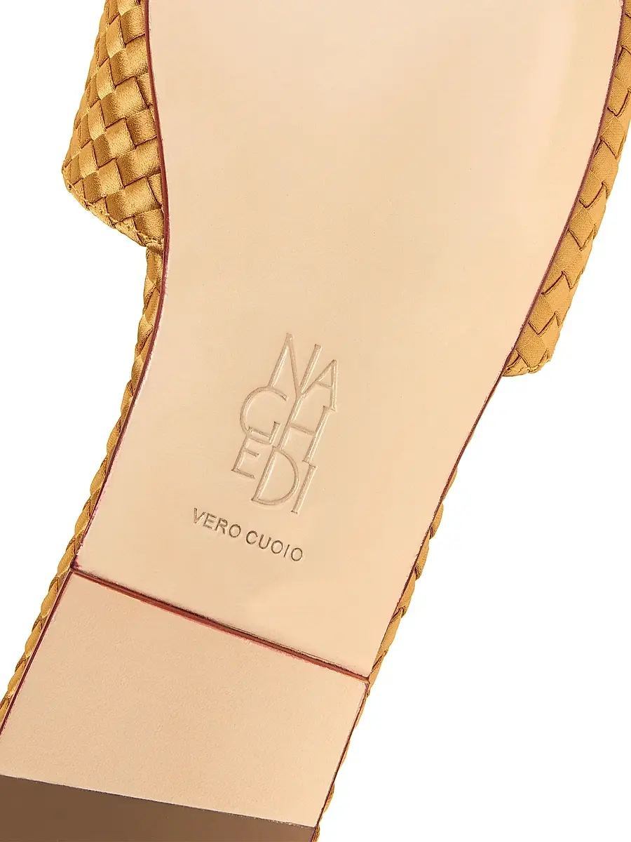 Naghedi Women's St. Barths Satin Slide Sandals - Ore | Thumbnail 4 Naghedi Women's St. Barths Satin Slide Sandals - Ore | Thumbnail 4