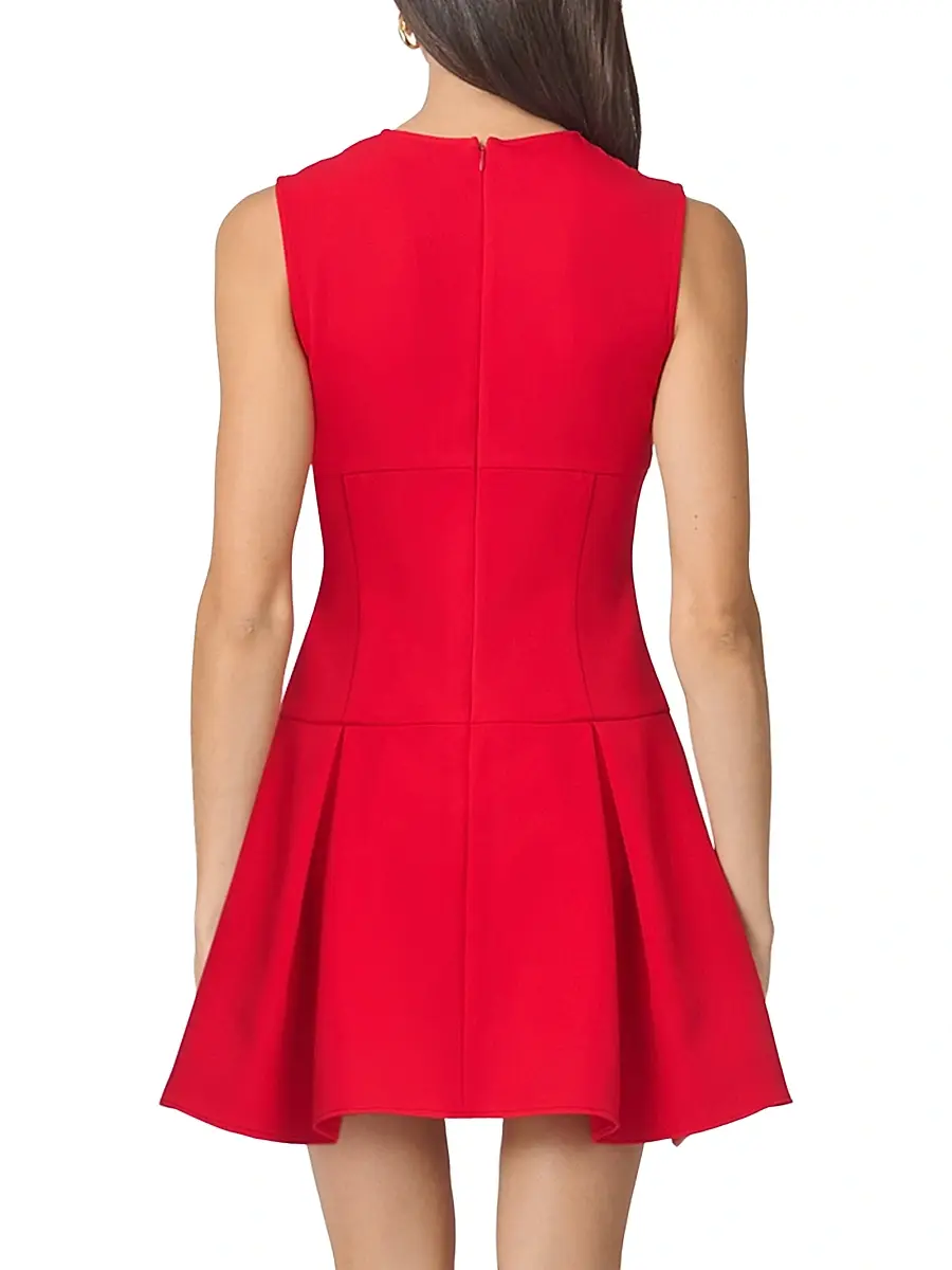 Shoshanna Women's Hattie Crepe Minidress | Thumbnail 2 Shoshanna Women's Hattie Crepe Minidress | Thumbnail 2