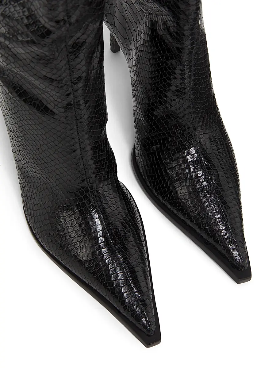Schutz Women's Mary Up 80MM Snake-Embossed Leather Boots | Thumbnail 4 Schutz Women's Mary Up 80MM Snake-Embossed Leather Boots | Thumbnail 4