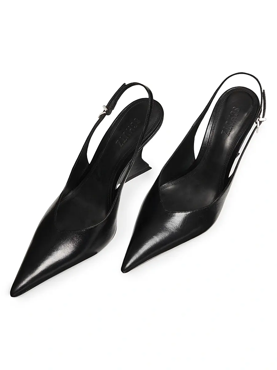 Schutz Women's Siena 115MM Leather Slingback Pumps | Thumbnail 4