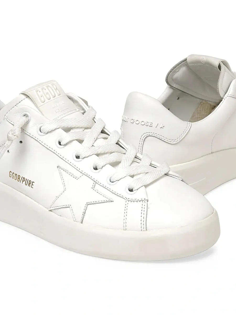 Golden Goose Men's Pure Star Leather Low-Top Sneakers | Thumbnail 3