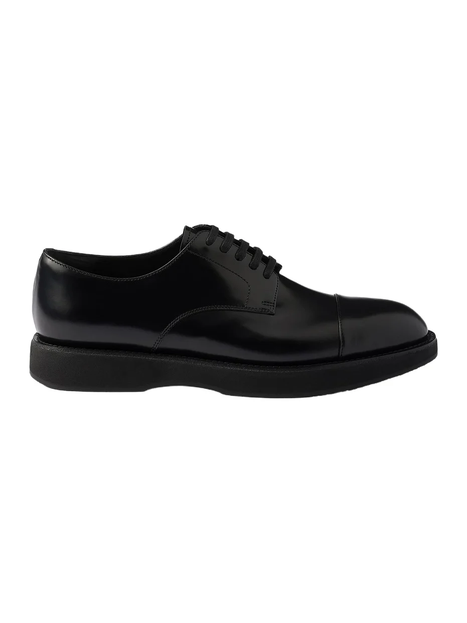 Men's Brushed Leather Lace-Up Shoes