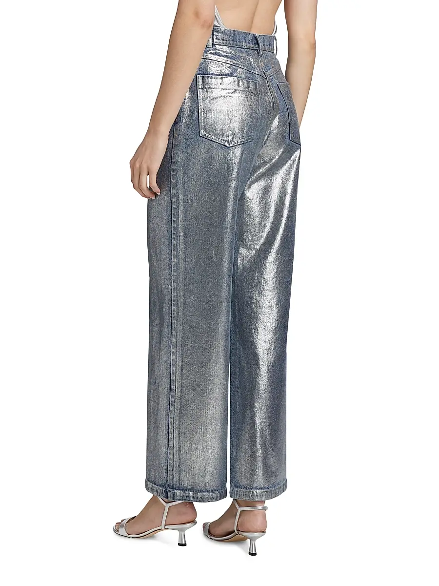 Significant Other Women's Sabrina Silver Foil Jeans | Thumbnail 5