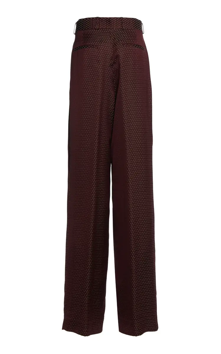 Dries Van Noten Peaches Belted Jacquard Wide-Leg Pants | Thumbnail 2