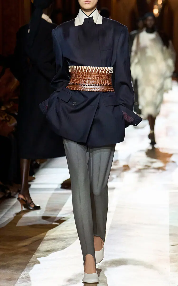 Dries Van Noten Pandora Stirrup Merino Stretch-Wool Pants | Thumbnail 2