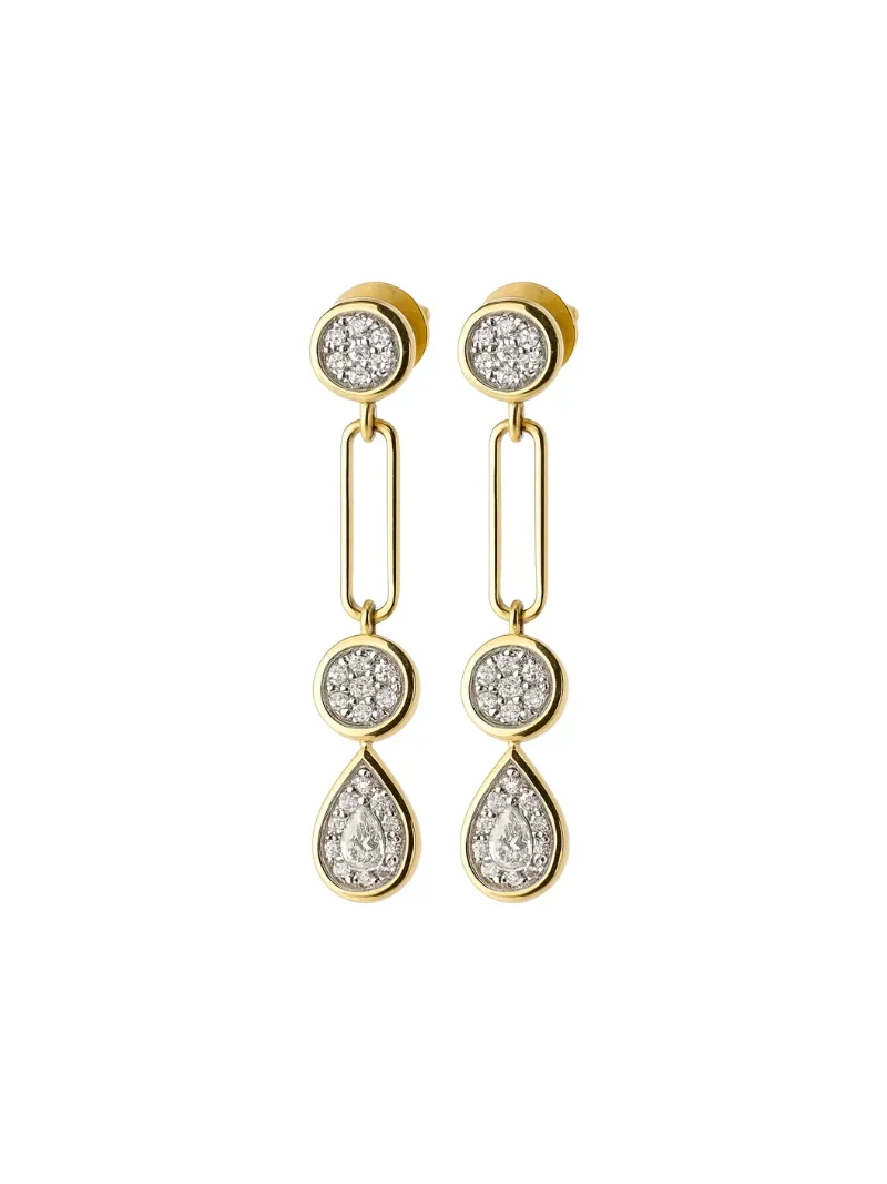 0.52ct Diamond 14K Gold Drop Earrings