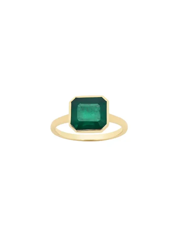 2.55ct Emerald 14K Gold Bezel Ring 2.55ct Emerald 14K Gold Bezel Ring
