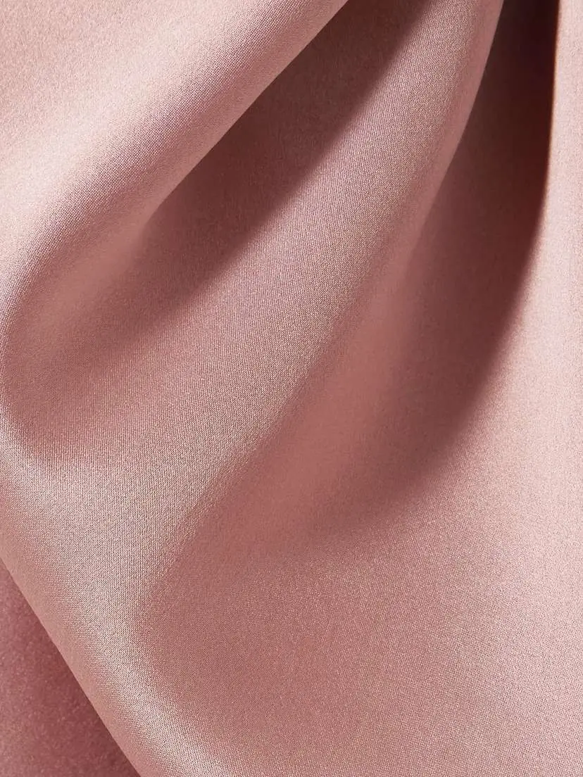 Chloé Gathered Tie-detailed Lace-trimmed Silk-satin Mini Dress | Thumbnail 4 Chloé Gathered Tie-detailed Lace-trimmed Silk-satin Mini Dress | Thumbnail 4