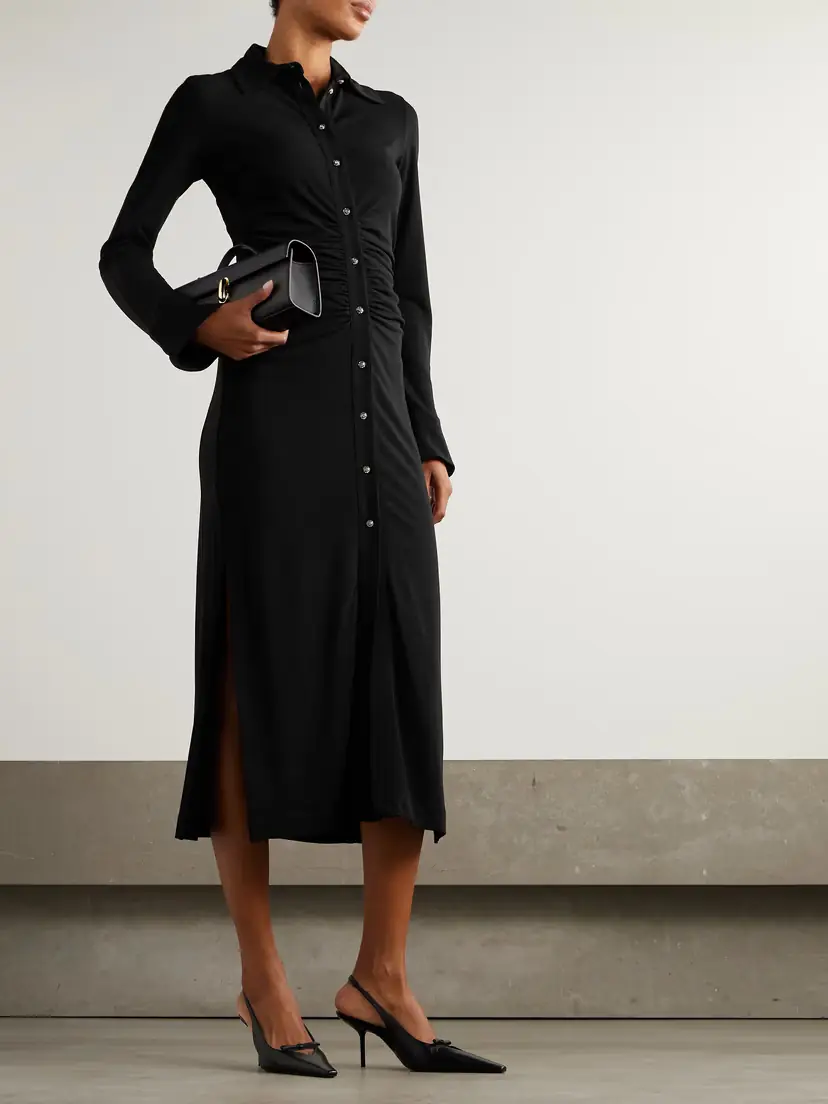 Altuzarra Claudia Crystal-embellished Ruched Jersey Midi Dress | Thumbnail 2 Altuzarra Claudia Crystal-embellished Ruched Jersey Midi Dress | Thumbnail 2
