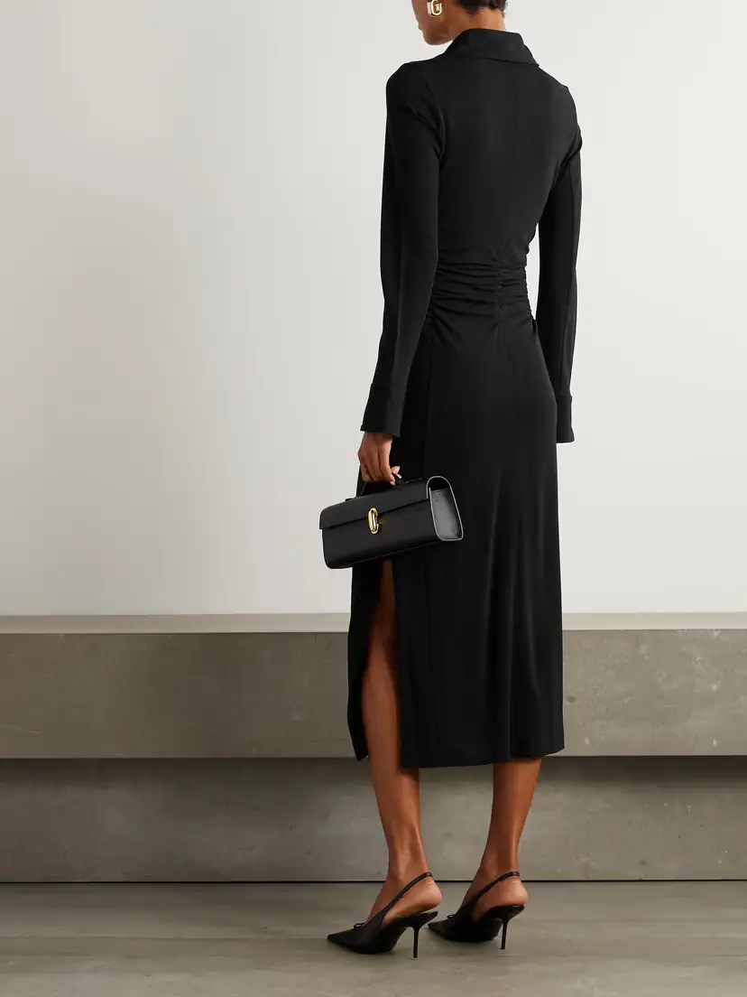 Altuzarra Claudia Crystal-embellished Ruched Jersey Midi Dress | Thumbnail 3 Altuzarra Claudia Crystal-embellished Ruched Jersey Midi Dress | Thumbnail 3